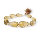 19x9-30x13mm Whiskey Quartz Faceted Tear Drops 8 inch 9 Beads AA - Beadsofcambay.com