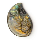 50x34mm Labradorite Crescent Moon and Stars Cabochon 1 Piece - Beadsofcambay.com