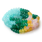 9mm Multi Color Chalcedony Faceted Rondelle 15.5 inch 65 Beads - BeadsofCambay.com