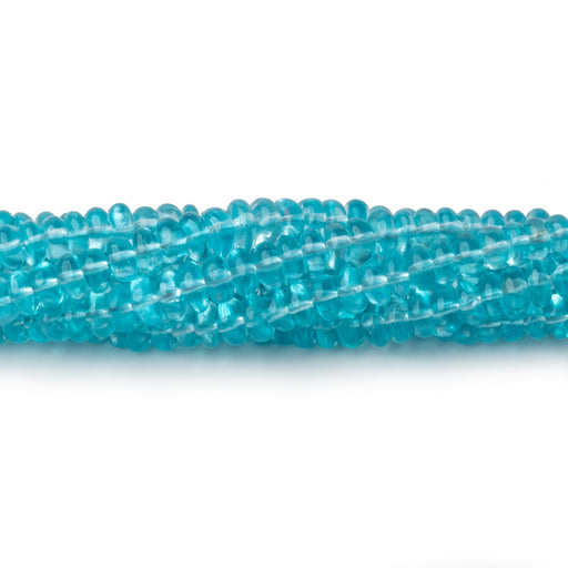 2.5-4mm Pool Blue Apatite Plain Rondelle Beads 18 inch 236 pieces AA - BeadsofCambay.com