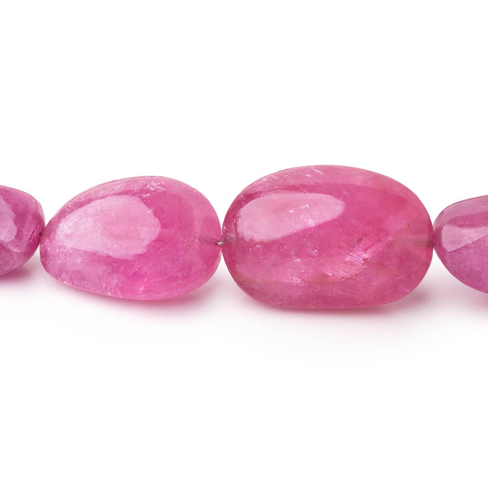 10-28mm Rubellite Tourmaline Plain Nugget Beads 20 inch 28 pieces AA - BeadsofCambay.com