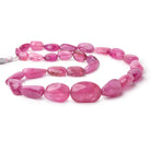 10-28mm Rubellite Tourmaline Plain Nugget Beads 20 inch 28 pieces AA - BeadsofCambay.com
