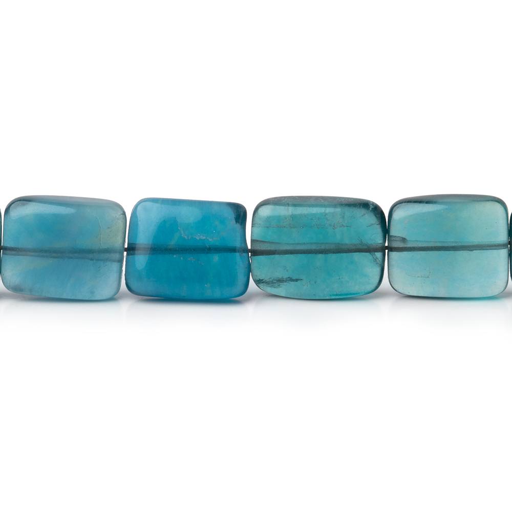 10-11mm Shaded Fluorite Plain Rectangle Beads 7.5 inch 17 pieces AA - BeadsofCambay.com