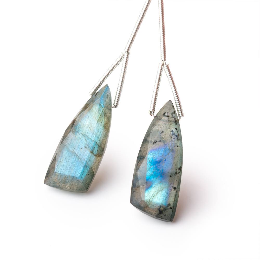 18mm Labradorite Marquise Ear Wire Set of 2 pieces - Beadsofcambay.com
