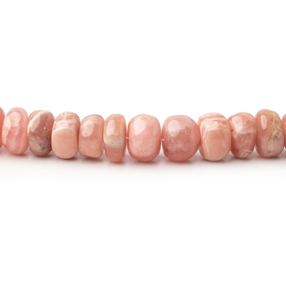 6-6.5mm Rhodochrosite Plain Rondelle Beads 16 inch 96 pieces - BeadsofCambay.com
