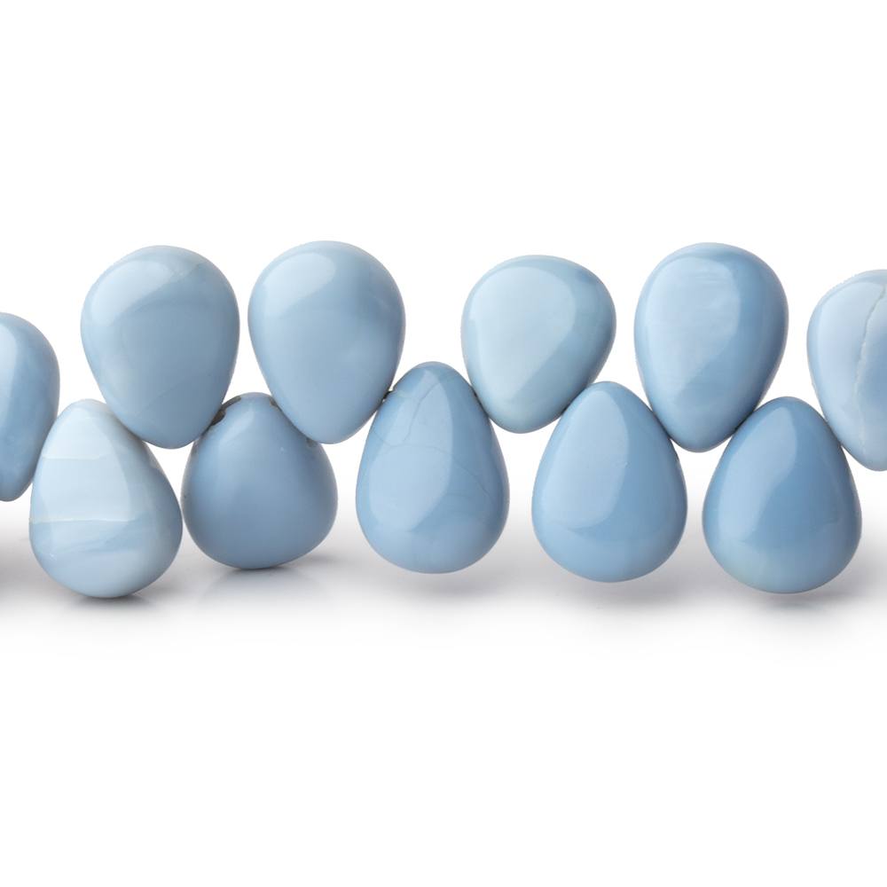 7x6-9x7mm Owyhee Blue Opal Plain Pear Beads 8 inch 48 pieces - BeadsofCambay.com