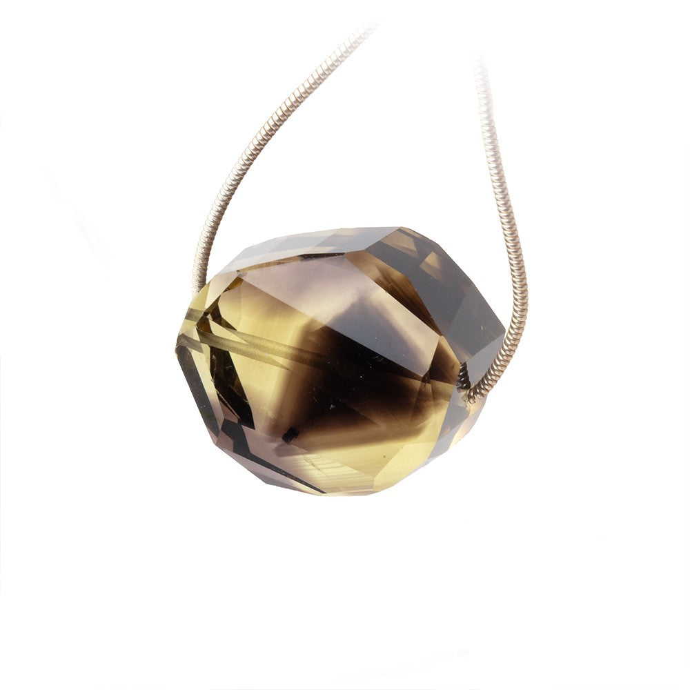 22x20mm Bi-Colored Quartz Faceted Nugget Focal 1 Bead - BeadsofCambay.com