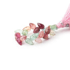 7-8mm Multi Color Tourmaline Shoulder Drill Tear Drop 4 inch 21 Beads AA - BeadsofCambay.com
