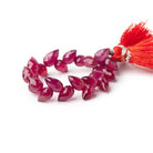 8-9mm Ruby Shoulder Drill Faceted Tear Drop 4 inch 23 Beads AAA - BeadsofCambay.com