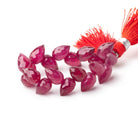 8.5-10mm Ruby Shoulder Drill Faceted Tear Drop 4 inch 19 Beads AAA - BeadsofCambay.com