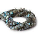 8x6mm Labradorite Faceted Oval Beads 8 inch 30 pieces - BeadsofCambay.com