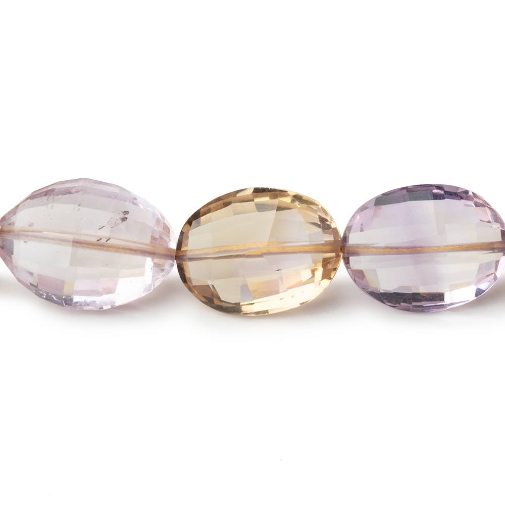 13.5-17mm Ametrine Faceted Oval Beads 16 inch 27 pieces AA - BeadsofCambay.com
