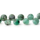 6.5-7mm Brazilian Emerald Top Drill Faceted Coin 8 inch 40 Beads - BeadsofCambay.com