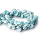 9-9.5mm Larimar Faceted Hexagon Beads 8 inch 16 pieces - BeadsofCambay.com