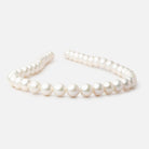 9.5-11mm Off White Near Round Freshwater Pearl Beads 15.75 inch 40 pieces - BeadsofCambay.com