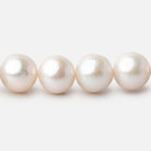 9.5-11mm Off White Near Round Freshwater Pearls 15.75 inch 40 Beads - BeadsofCambay.com