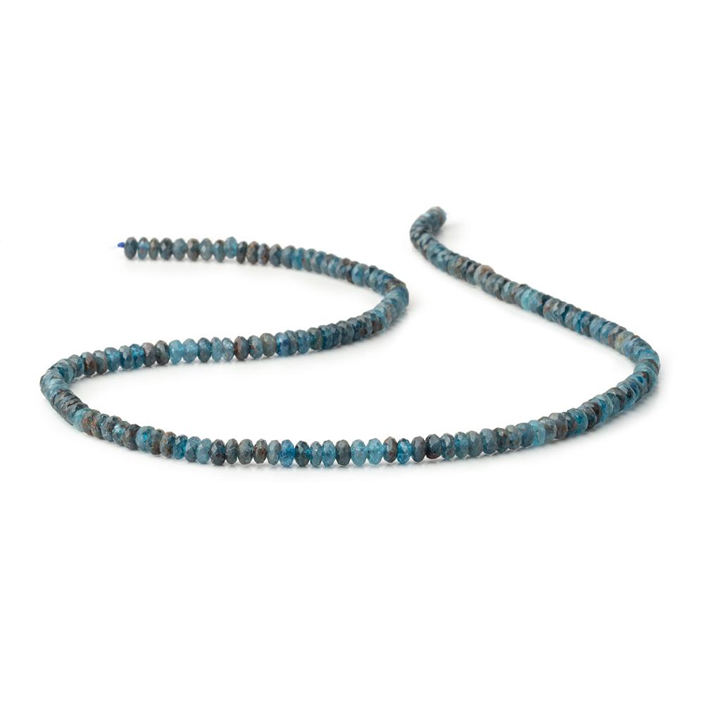 4mm Indigo Kyanite Micro Faceted Rondelle Beads 15 inch 170 pieces AA - BeadsofCambay.com