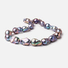 12x22-14x24mm Peacock Ultra Baroque Freshwater Pearls 16 inch 17 Beads AA - BeadsofCambay.com