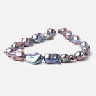 14x22-14x26mm Peacock Ultra Baroque Freshwater Pearls 16 inch 14 Beads AA - BeadsofCambay.com - BeadsofCambay.com