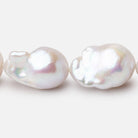 12x18-14x23mm White Ultra Baroque Freshwater Pearls 15.5 inch 17 Beads AA - BeadsofCambay.com