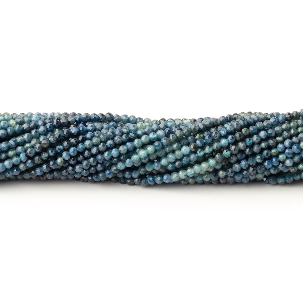 2mm Montana Sapphire Micro Faceted Round 12.5 inch 180 Beads - BeadsofCambay.com