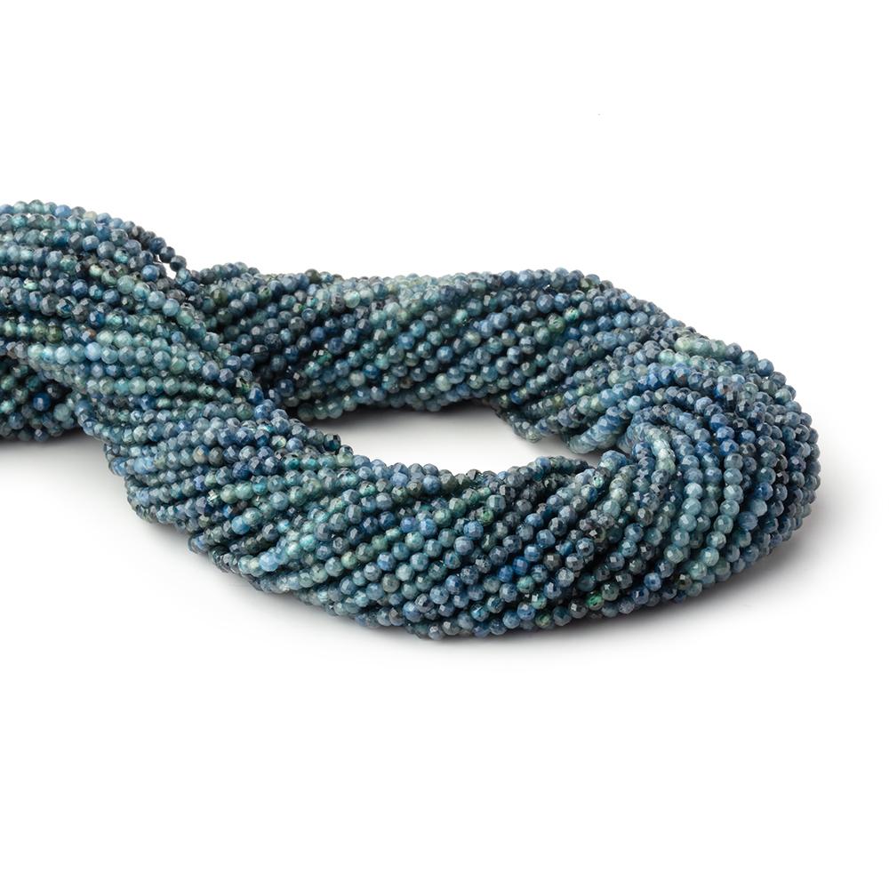 2mm Montana Sapphire Micro Faceted Round 12.5 inch 180 Beads - BeadsofCambay.com