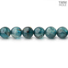 5.5-6mm Tanzanian Kyanite Plain Round 15 inch 64 Beads with a 1mm Hole - BeadsofCambay.com