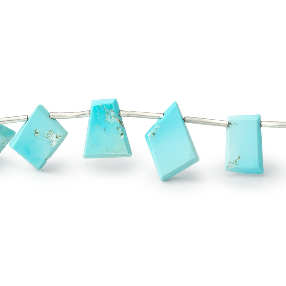 11-13mm Sleeping Beauty Turquoise Faceted Freeform Slice 8 inch 17 Beads - BeadspfCambay.com