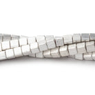 4mm Brushed Cube Beads - BeadsofCambay.com