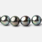 9-10mm Peacock Tahitian Saltwater Pearl Beads 16 inch 43 pieces AA - BeadsofCambay.com