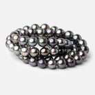 9-10mm Peacock Tahitian Saltwater Pearl Beads 16 inch 43 pieces AA - BeadsofCambay.com