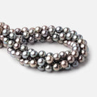 9-10mm Peacock Tahitian Saltwater Pearl 16 inch 42 Beads AA - BeadsofCambay.com
