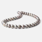 9-10mm Peacock Tahitian Saltwater Pearl 16 inch 42 Beads AA - BeadsofCambay.com