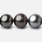 11-14.5mm Peacock Tahitian Saltwater Pearl 17 inch 35 Beads AA - BeadsofCambay.com