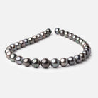 11-14.5mm Peacock Tahitian Saltwater Pearl 17 inch 35 Beads AA - BeadsofCambay.com