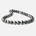 11-13mm Peacock Tahitian Saltwater Pearl Beads 16 inch 35 pieces AA - BeadsofCambay.com