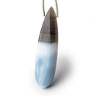 41x10.5mm Banded Owyhee Blue Opal Plain Pear 1 Focal - BeadsofCambay.com