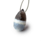 20-24mm Banded Owyhee Blue Opal Faceted Tear Drop 1 Focal - BeadsofCambay.com