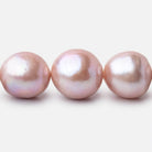 11-15.5mm Rose Pink Baroque Freshwater Pearls 15.5 inch 29 Beads - BeadsofCambay.com