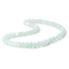 8-10mm Tanzanian Green Opal Plain Rondelle Beads 16 inch 62 pieces - BeadsofCambay.com