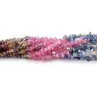 2-5mm Multi Color Sapphire Plain Chip 16 inch 215 Beads - BeadsofCambay.com