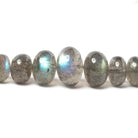 5.5 - 12mm Labradorite Plain Rondelle Beads AAA Grade 16 inch 70 pieces - Beadsofcambay.com