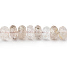 5.5 - 6.5mm Rutilated Quartz Faceted Rondelle Beads 16 inch 88 pieces - Beadsofcambay.com