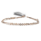 5.5 - 6mm Light Chocolate Moonstone Faceted Hearts 12.5 inch 56 Beads - Beadsofcambay.com