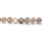 5.5 - 6mm Light Chocolate Moonstone Faceted Hearts 12.5 inch 56 Beads - Beadsofcambay.com