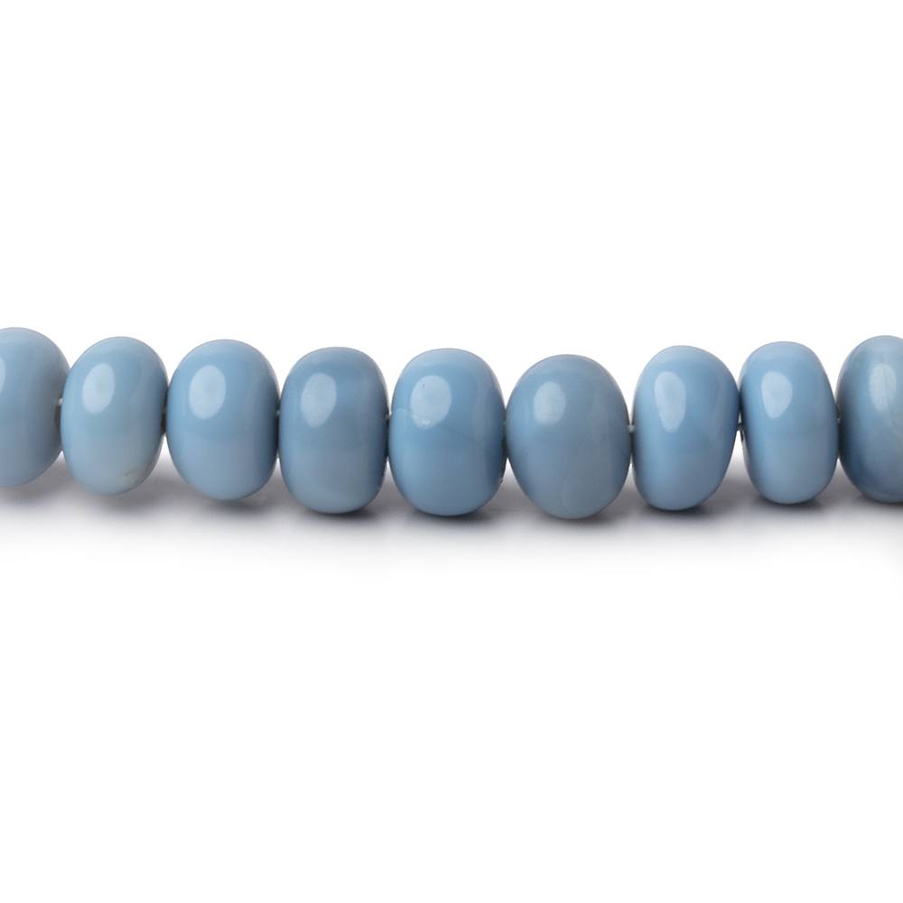 5.5 - 6mm Owyhee Blue Opal Plain Rondelle Beads 16 inch 93 pieces - Beadsofcambay.com