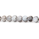 5.5 - 6mm Platinum & Chocolate Moonstone Faceted Hearts 12.5 inch 56 Beads - Beadsofcambay.com