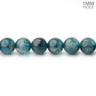 5.5 - 6mm Tanzanian Kyanite Plain Round 15 inch 64 Beads with a 1mm Hole - Beadsofcambay.com