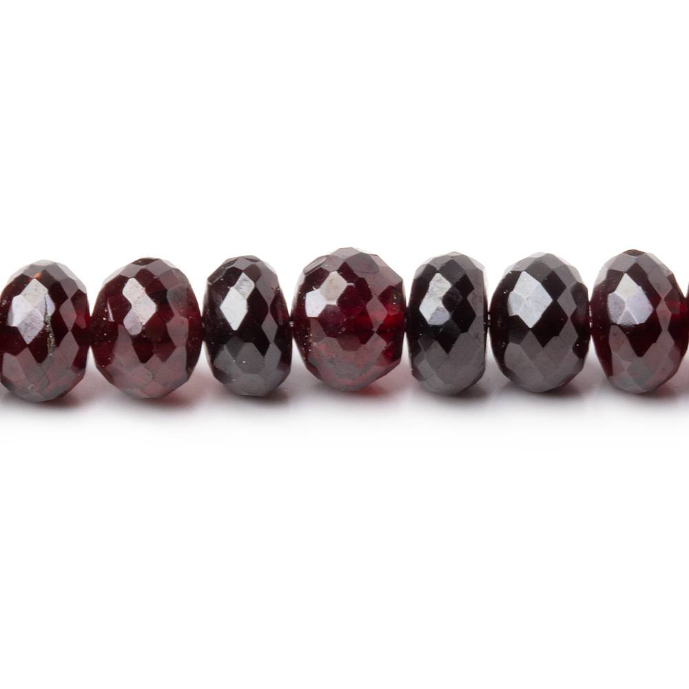 5.5 - 7mm Garnet Faceted Rondelle Beads 16 inch 96 pieces - Beadsofcambay.com