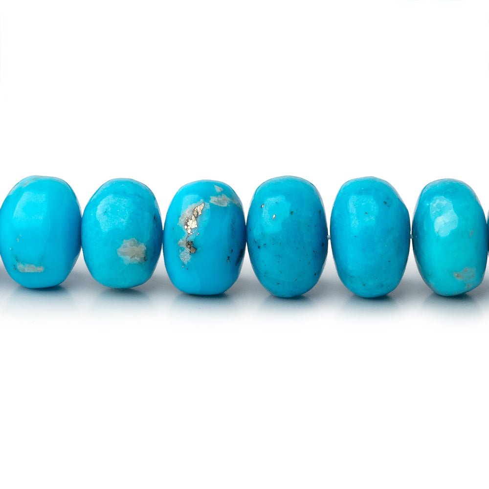 5.5 - 9mm Armenian Turquoise Plain Rondelle Beads 20 inch 106 pieces AAA - Beadsofcambay.com